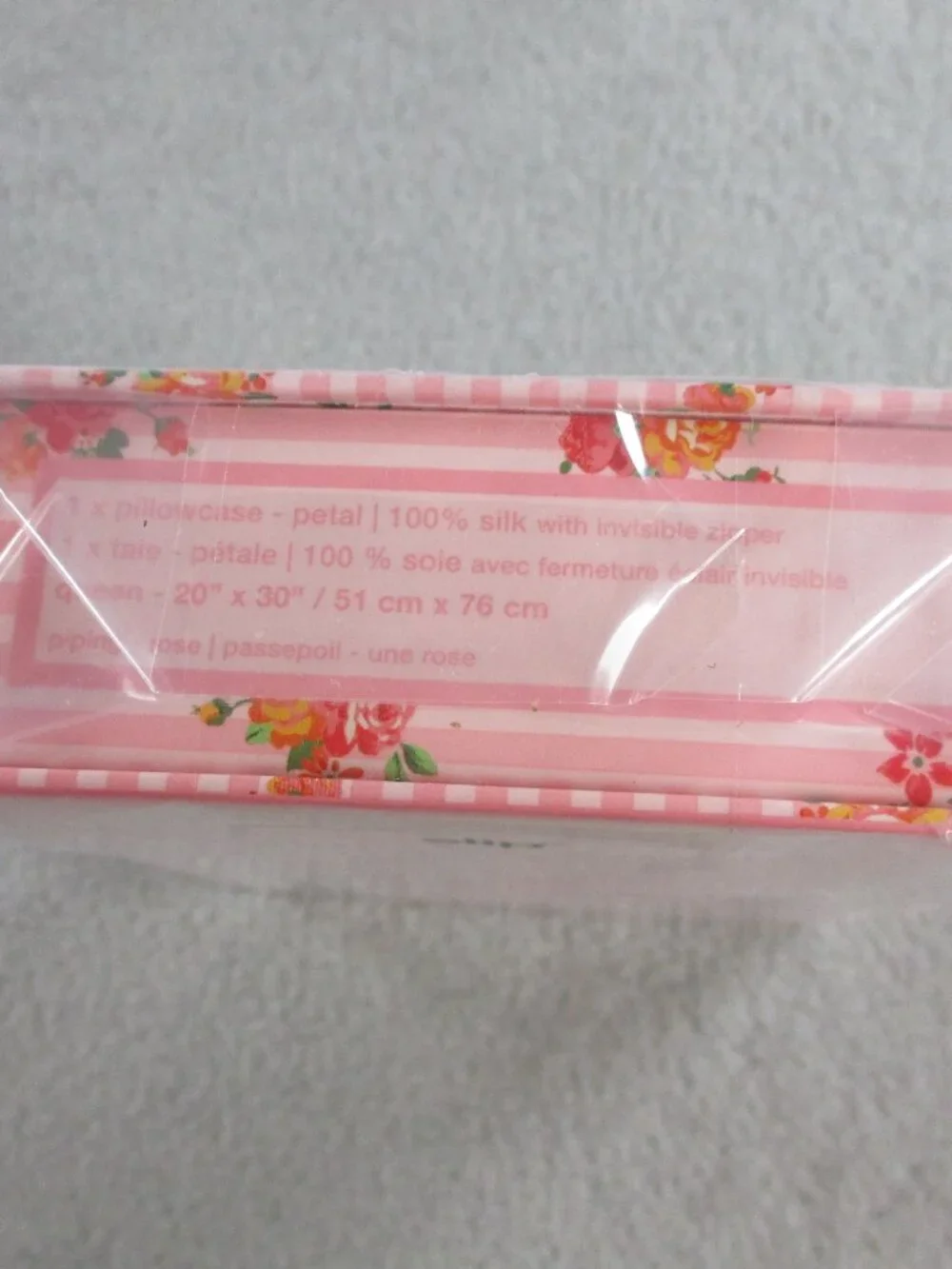 Slip Silk Pillowcase Petal Pink Pattern 20